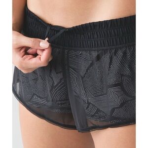 LULULEMON City Sky Run By Shorts *Black/Dottie Tribe White Black 8